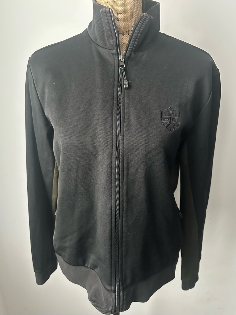 Lauren Ralph Lauren Active Full Zip Embroidered Crest Jacket, Large